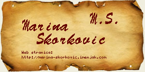 Marina Skorković vizit kartica